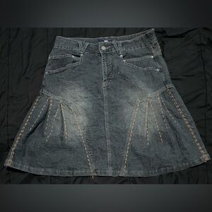Luxury Blues Denim Dark Wash Skirt